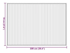 Discount Alfombra rectangular de bambú natural claro 70x100 cm Color natural oscuro