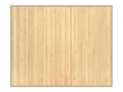 New Alfombra rectangular de bambú natural claro 80x100 cm Beige