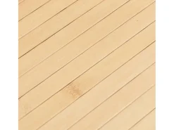 New Alfombra rectangular de bambú natural claro 80x100 cm Beige