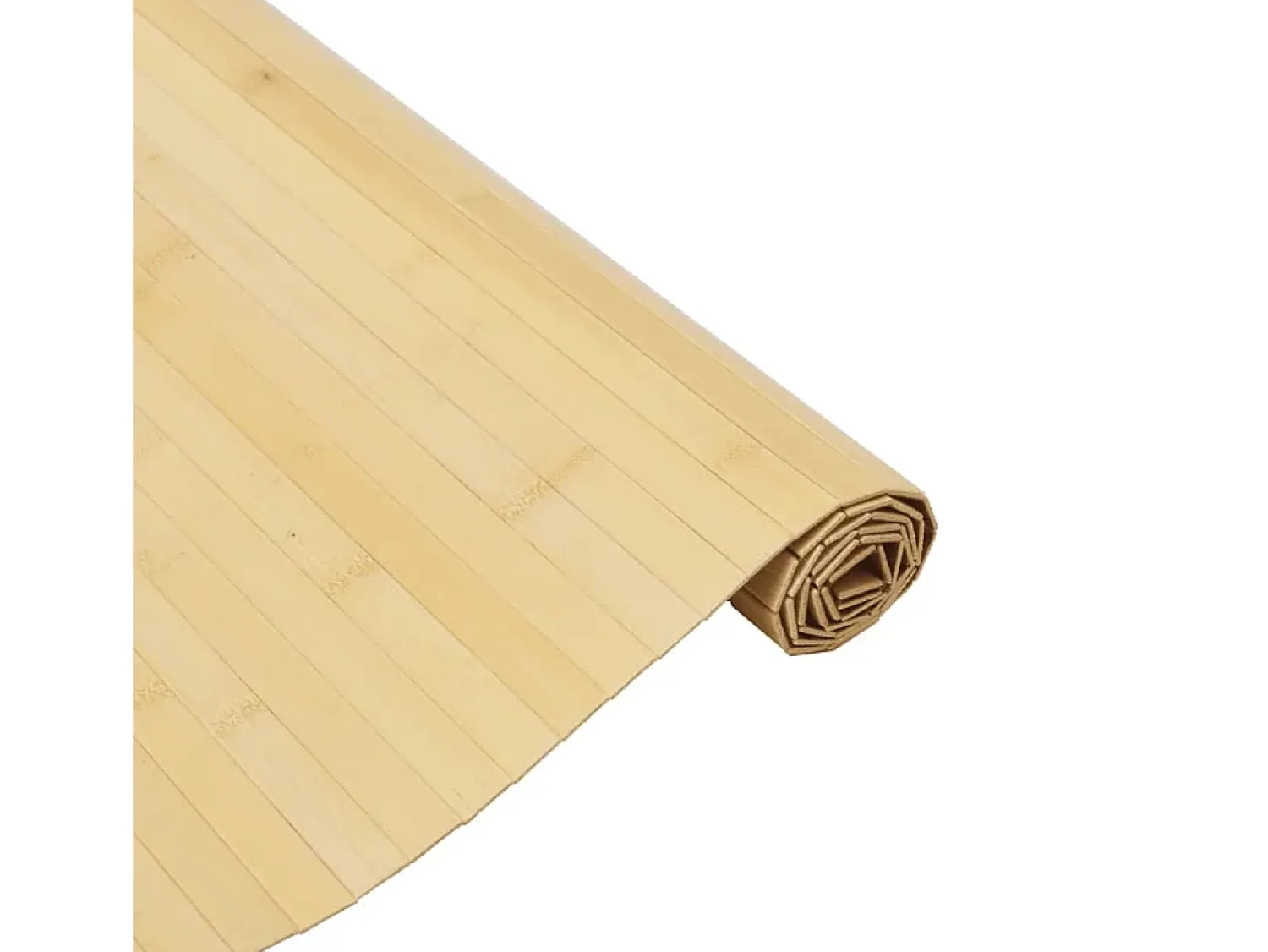 Alfombra De Cocina^Alfombra rectangular de bambú natural claro 80x300 cm Beige