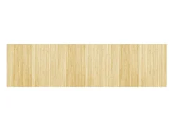 Alfombra De Cocina^Alfombra rectangular de bambú natural claro 80x300 cm Beige