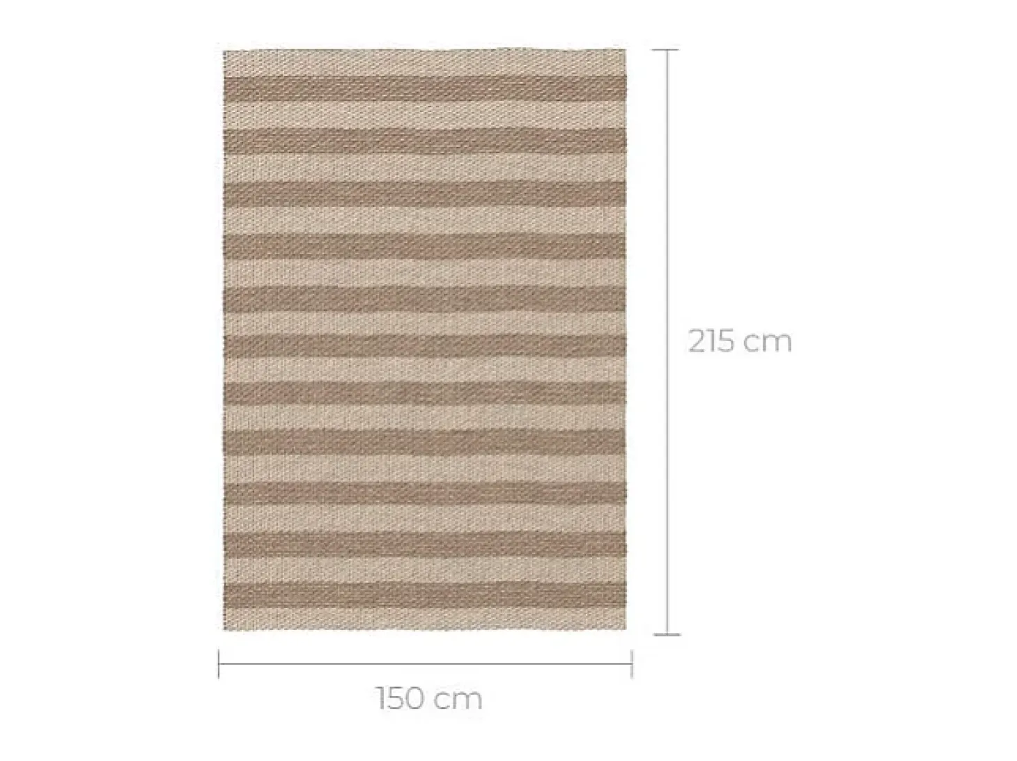 Alfombra rectangular de jacinto de agua 215x150 cm - Saona