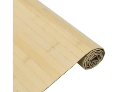 Alfombra De Cocina|Alfombra Redonda^Alfombra rectangular de luz natural 100x100 cm bambú Beige