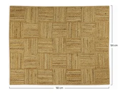 Alfombra rectangular de yute 120 x 150 cm - Kara