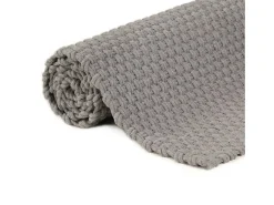 Discount Alfombra rectangular 160x230 cm Algodón Gris