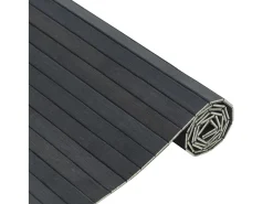Best Alfombra rectangular 70x200 cm bambú Gris