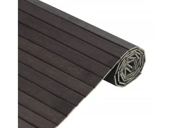Online Alfombra rectangular marrón oscuro 60x300 cm bambú Marru00f3n