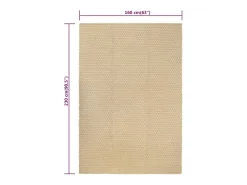 Best Alfombra Rectangular Natural 160x230 cm Algodón Marru00f3n