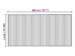 Outlet Alfombra rectangular natural de bambú 100x200 cm Marru00f3n