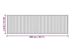 Discount Alfombra rectangular natural de bambú 60x200 cm Marru00f3n