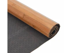 Sale Alfombra rectangular natural 100x100 cm bambú Color natural oscuro