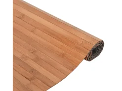 Sale Alfombra rectangular natural 100x100 cm bambú Color natural oscuro