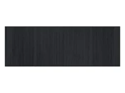 Discount Alfombra rectangular negra de bambú 70x200 cm Negro