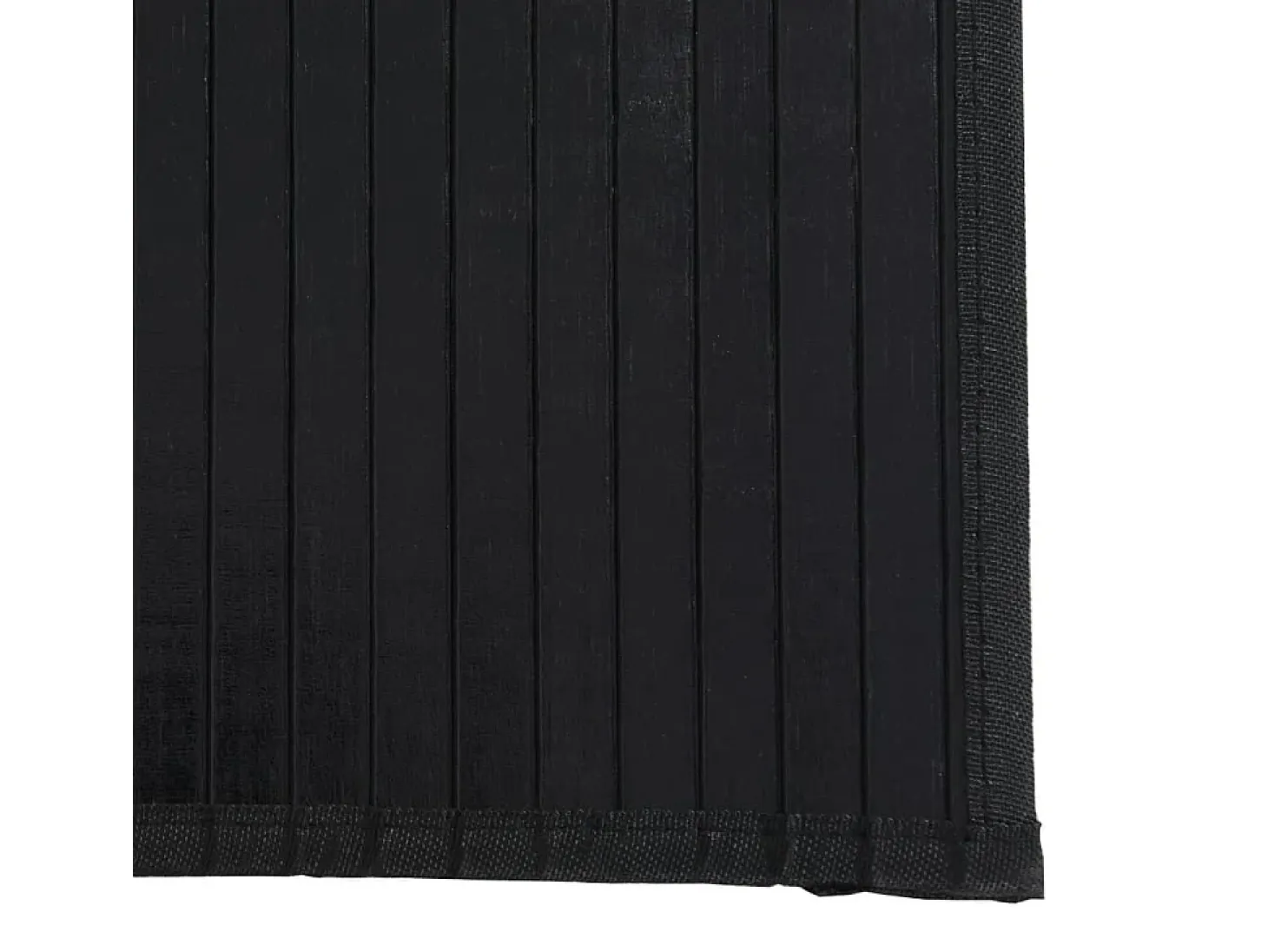 Alfombra rectangular negra 100x200 cm bambú