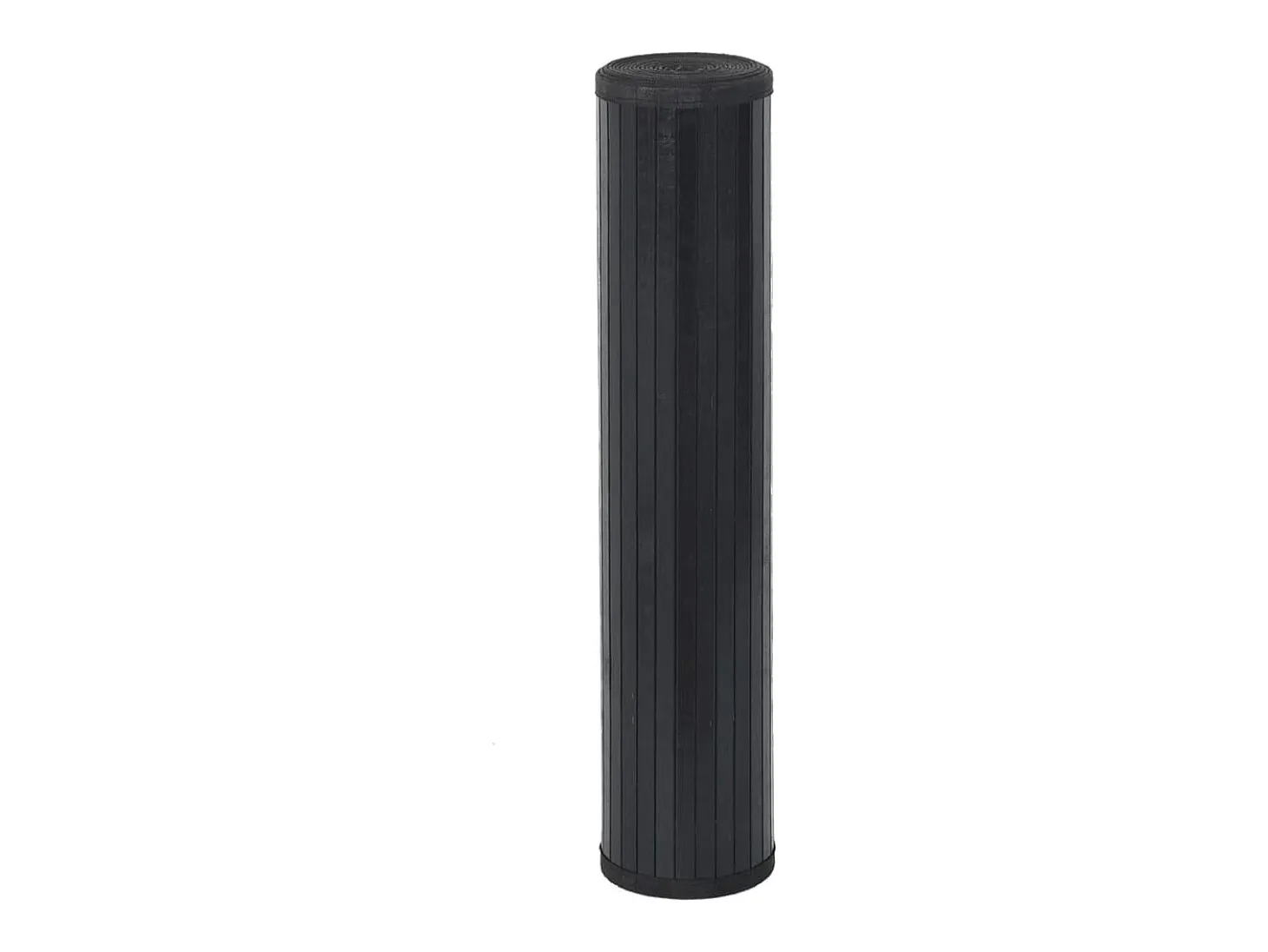 Alfombra rectangular negra 100x200 cm bambú