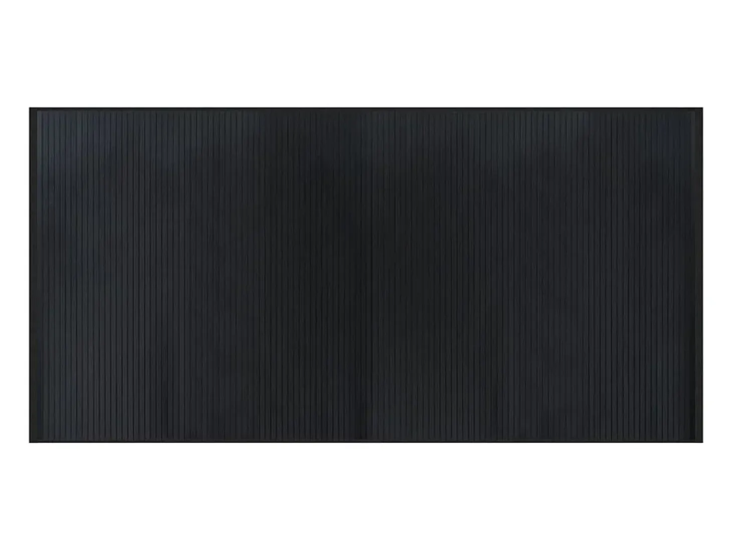 Alfombra rectangular negra 100x200 cm bambú