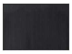Alfombra De Cocina^Alfombra rectangular negra de bambú 70x100 cm Negro