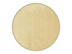 Clicnbuy Alfombra De Salón|Alfombra Redonda^Alfombra redonda bambú color natural claro 80 cm Beige