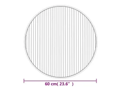 Best Clicnbuy Alfombra redonda bambú marrón oscuro 60 cm Marru00f3n