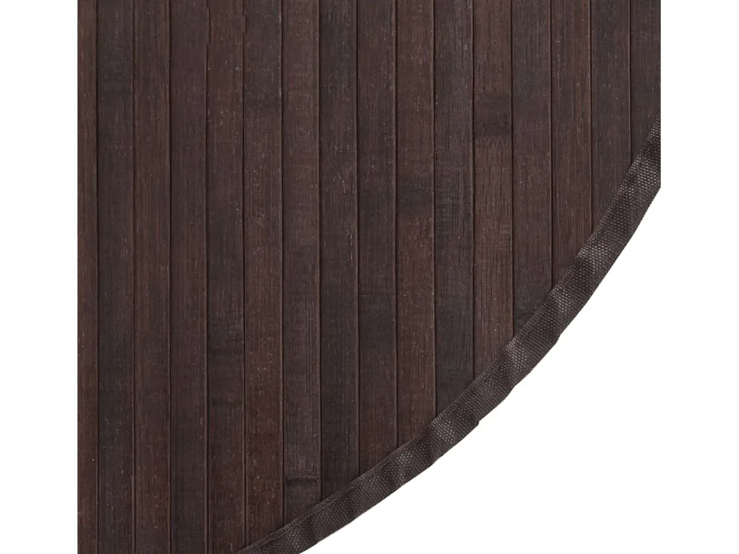 Best Clicnbuy Alfombra redonda bambú marrón oscuro 60 cm Marru00f3n
