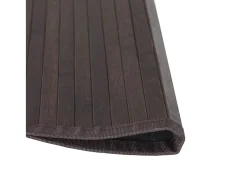 Best Clicnbuy Alfombra redonda bambú marrón oscuro 60 cm Marru00f3n