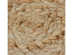 Discount Alfombra redonda con diseño yute trenzado 90 cm ES20726 Beige