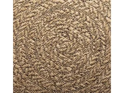 Hot Alfombra redonda de 120 cm con aspecto de yute para interiores y exteriores Beige