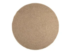 Alfombra De Exterior|Alfombra Redonda^Alfombra redonda de 160 cm con aspecto de yute para interior y exterior Beige