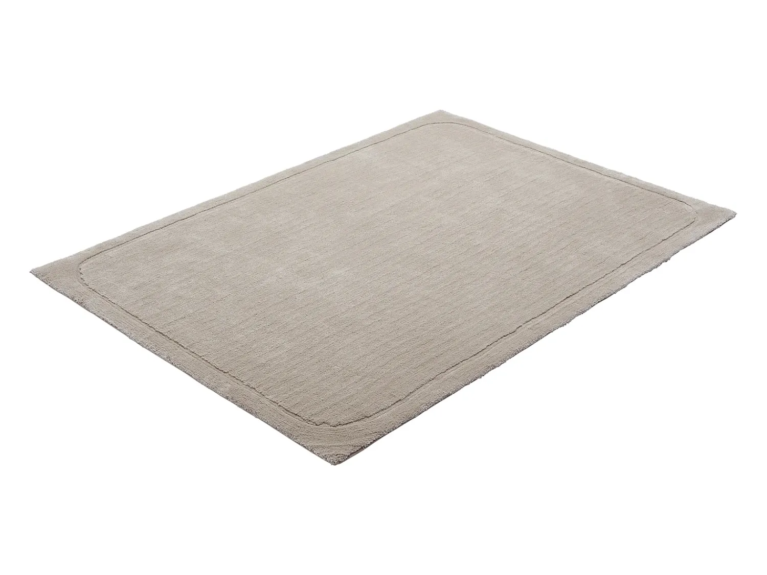 Vente-unique Alfombra De Salón^Alfombra redonda de pelo medio, 200 x 290 cm, , VELINA Topo