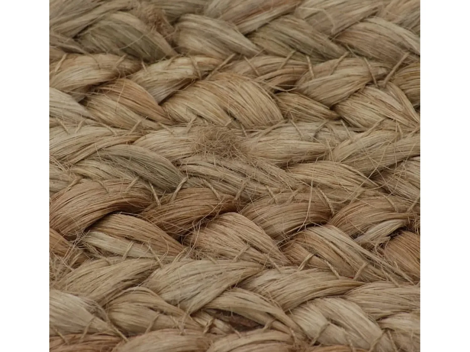 Hot Alfombra redonda de yute trenzado 90 cm ES30120 Beige