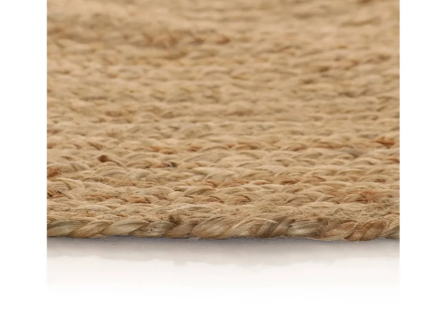 Hot Alfombra redonda de yute trenzado 90 cm ES30120 Beige