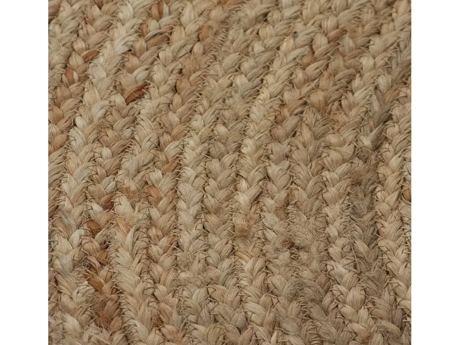 Hot Alfombra redonda de yute trenzado 90 cm ES30120 Beige