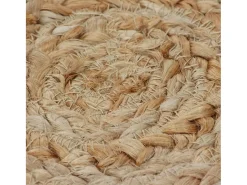 Outlet Alfombra redonda de yute trenzado 180 cm ES82117 Beige