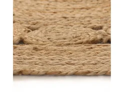 Outlet Alfombra redonda de yute trenzado 180 cm ES82117 Beige