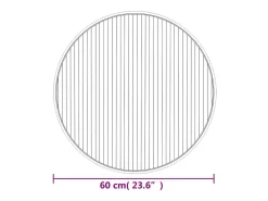 Alfombra redonda marrón de bambú de 60 cm
