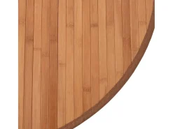 Alfombra De Cocina|Alfombra Redonda^Alfombra redonda natural de bambú de 100 cm Marru00f3n