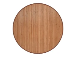 Alfombra De Cocina|Alfombra Redonda^Alfombra redonda natural de bambú de 100 cm Marru00f3n