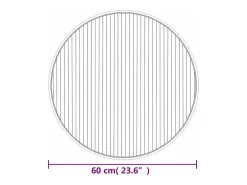 Alfombra redonda natural ligera de bambú de 60 cm Beige