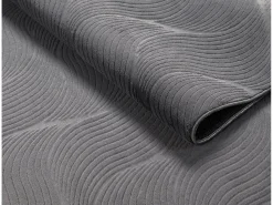 the carpet Alfombra De Salón^Alfombra Rio ala estar antideslizante 3D, Antracita, 120 x 160 cm Gris antracita