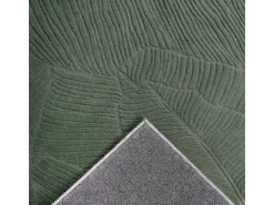 the carpet Alfombra De Salón^Alfombra Rio ala estar antideslizante hojas, Bosque, 80 x 300 cm Verde esmeralda