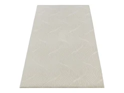 Alfombra Rio ala estar antideslizante 3D, Crema, 160 x 220 cm