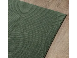 Outlet the carpet Alfombra Rio ala estar antideslizante arco, Bosque, 160 x 220 cm Verde esmeralda