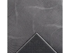 Alfombra Rio ala estar antideslizante 3D, Antracita, 160 x 220 cm