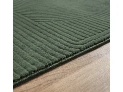 the carpet Alfombra Rio ala estar antideslizante arco, Bosque, 80 x 150 cm Verde esmeralda