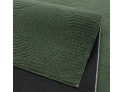 the carpet Alfombra Rio ala estar antideslizante arco, Bosque, 80 x 150 cm Verde esmeralda