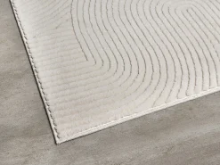Alfombra Rio ala estar antideslizante arco, Crema, 240 x 340 cm