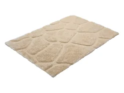 Sale OZAIA Alfombra shaggy de pelo largo - turquesa y gris - 160 x 230 cm - PIETRA Beige