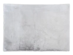 Outlet OZAIA Alfombra shaggy de pelo largo efecto piel - 160 x 230 cm - Gris - BUNNY Gris claro