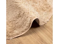 Online Alfombra shaggy de pelo largo NAVARRA 200x200 cm poliéster Beige