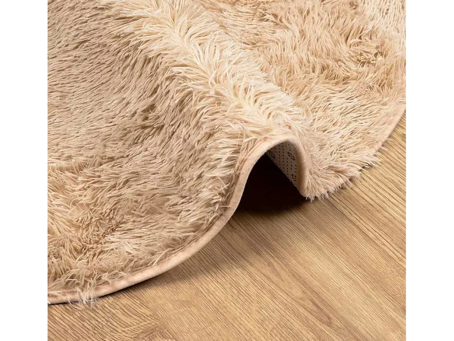 Online Alfombra shaggy de pelo largo NAVARRA 200x200 cm poliéster Beige